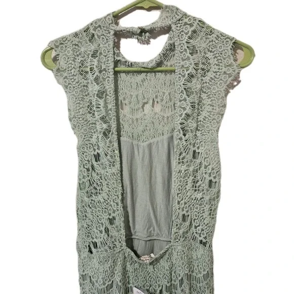 Free People Intimately Daydream Bodycon Lace Slip Dress Open Back Medium NWT - Picture 4 of 5
